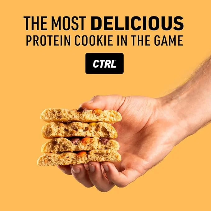 CTRL Peanut Butter Piece Protein Cookies - Soft Baked Cookies with Rich and Creamy Peanut Butter Pieces - Nutrition Packed...