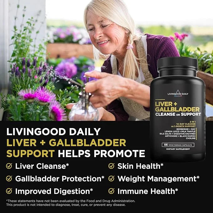 Livingood Daily Intestinal Cleanse, para & Candi Cleanser or Support (56 Vegetarian Capsules) - Support Heart, Skin, & Gut...