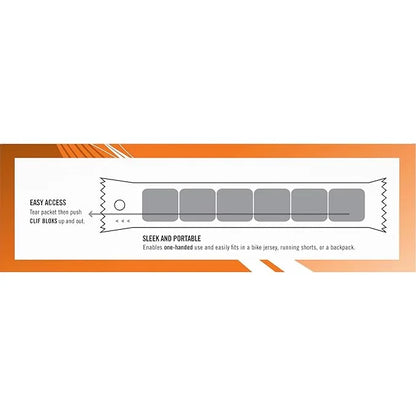 CLIF BLOKS - Orange Flavor with Caffeine - Energy Chews - Non-GMO - Plant Based - Fast Fuel for Cycling and Running - Quic...