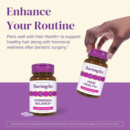 BariMelts Hormonal Balance+, 60 Easy-Swallow Caplets (1-Month Supply), Bariatric Supplement with DIM, NAC and Chasteberry,...