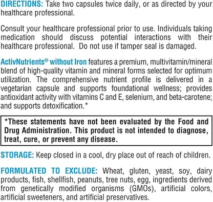 XYMOGEN ActivNutrients without Iron (120 Capsules)