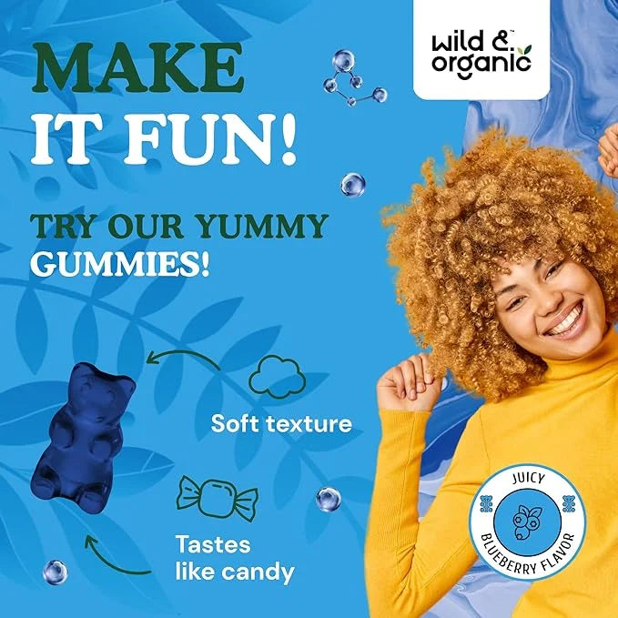 Wild & Organic L Glutathione Gummies 500mg for 60 Liver