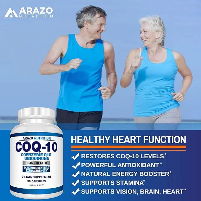 Arazo Nutrition CoQ10 Ubiquinone Coenzyme Q10-200mg