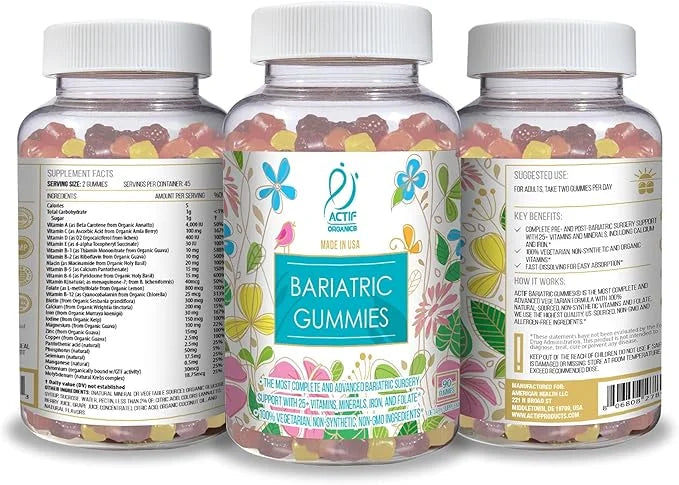 ACTIF Organic Bariatric Gummies with 25+ 90 Count