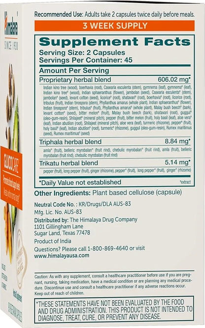 Himalaya GlucoCare Herbal Supplement, Metabolism Support, 90 Capsules