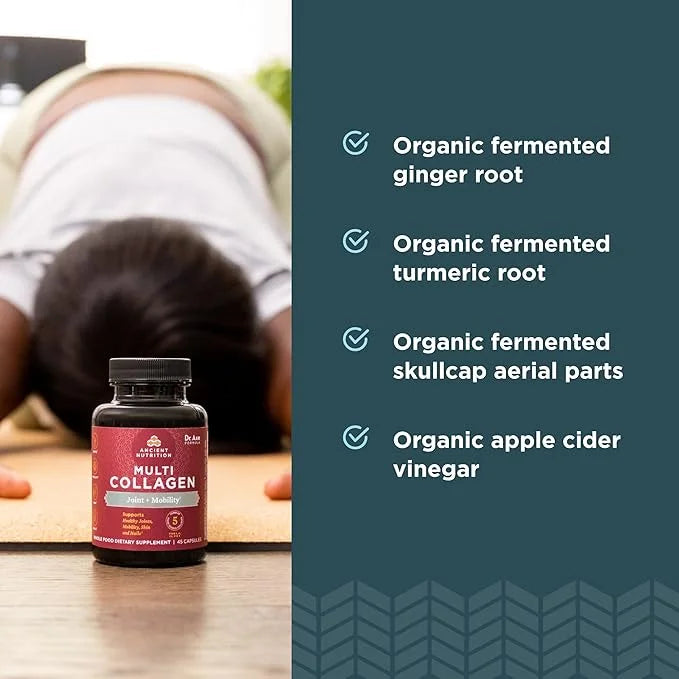 Ancient Nutrition Collagen Pills for Joint Support, Multi Collagen Capsules 45 Ct, Joint + Mobility, Supports Joints, Skin...