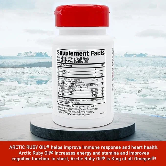 Arctic Ruby Oil 3 Supplement 2mg - 60 Softgels (2 Pack)