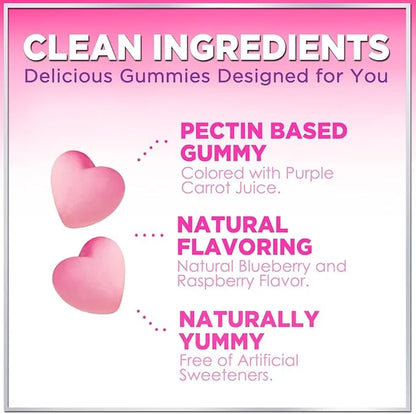 Hair Vitamins Gummy with Biotin 5000 120 Gummies
