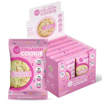 321glo Collagen Cookies | Soft Baked, High Protein Cookies | Low Carb, Low Sugar | Keto Snack for Women, Men, & Kids | 12 ...