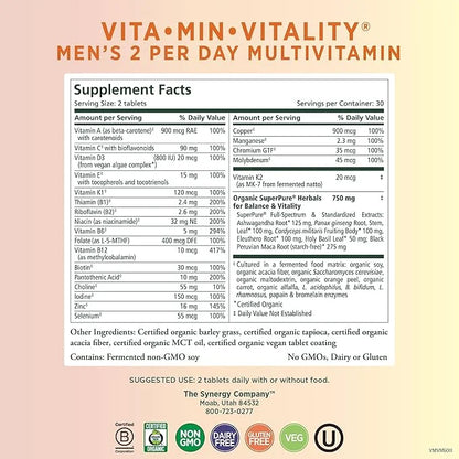 PURE SYNERGY Vita·Min·Vitality (60 Tablets)
