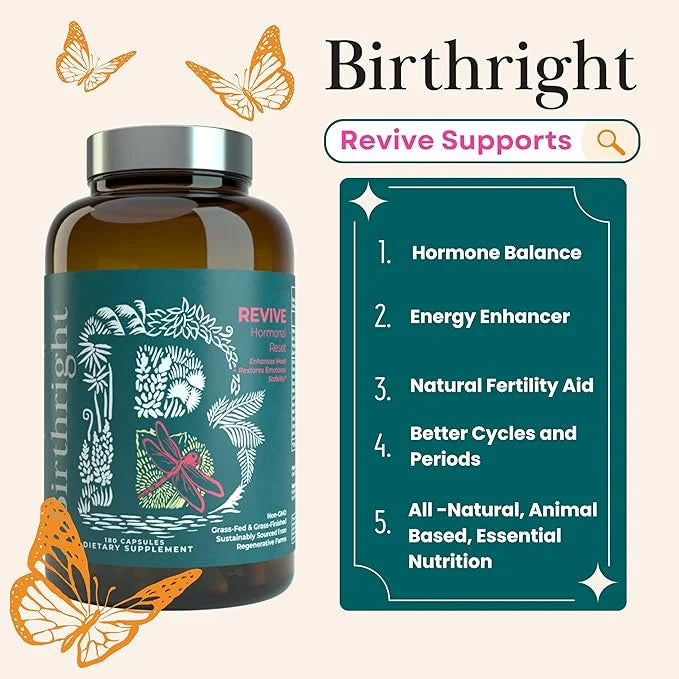 Birthright Female Hormone Support for, Energy, Fertility, Menstrual Cycle, Ovulation, Pregnancy and Menopause… All Natural...