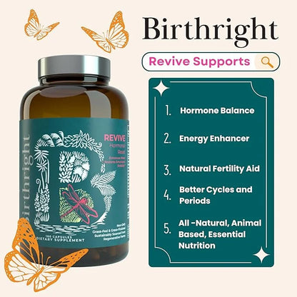 Birthright Female Hormone Support for, Energy, Fertility, Menstrual Cycle, Ovulation, Pregnancy and Menopause… All Natural...