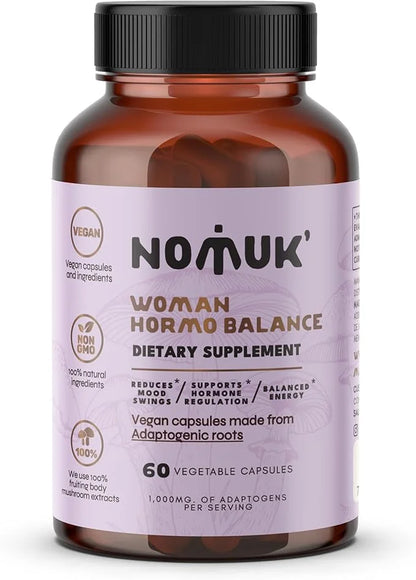 Woman Hormo Balance, Shatavari for PMS, Schisandra, Maca and Ginseng, adaptogenic Roots, Mushroom Extract for Women's Heal...