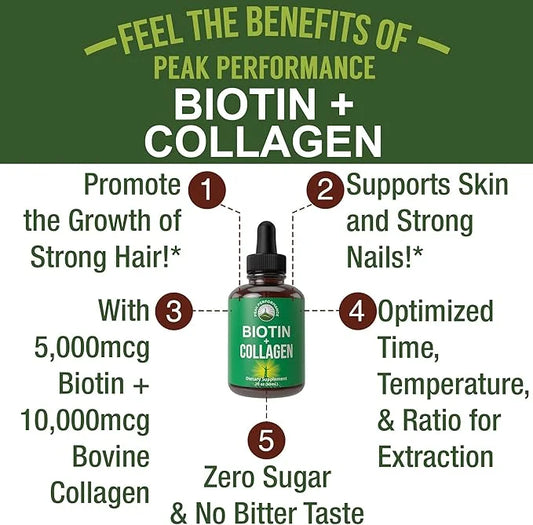 Liquid Collagen for Women and Men 2-in-1 Oral 10,000 mcg 5,000 mcg
