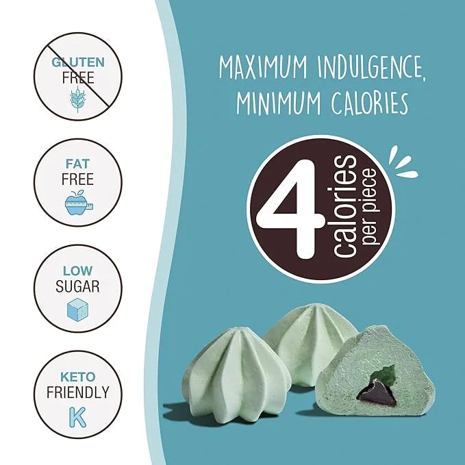 Don't Worry Keto Friendly Meringue Cookies - Chocolate & Hazelnut Cookies, Only 4 Calories per Piece!, Gluten Free Cookies...