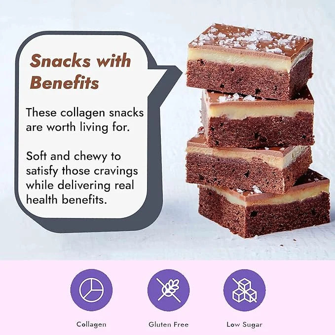 321glo Collagen Protein Brownie | Gluten Free, Low Sugar | Keto Snack for Women, Men, & Kids | 16g Protein, 6g Collagen | ...