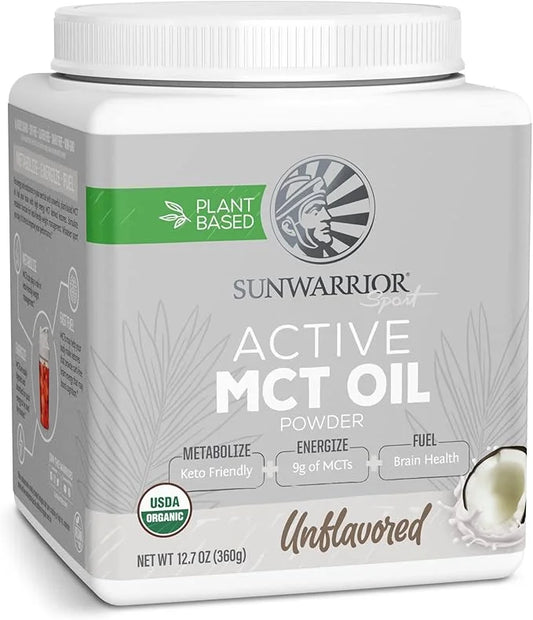 Sunwarrior Organic MCT Oil Powder Supplement Medium-Chain Triglycerides Pure Coconut | Keto USDA Sugar Soy Gluten Dairy Fr...
