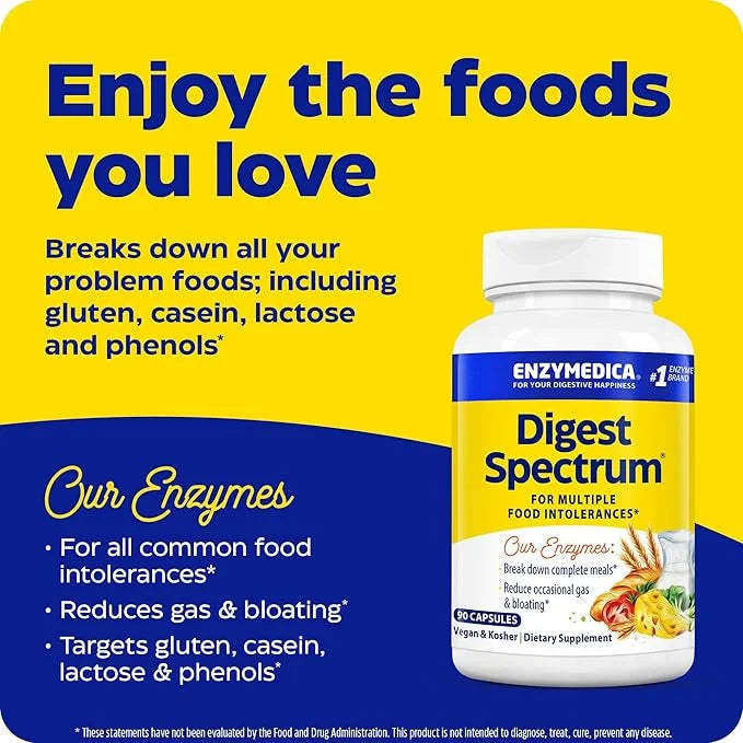 Enzymedica Digest Spectrum, Digestive Enzymes 90 Capsules