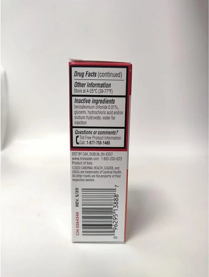 LEADER Sterile Eye Drops for Eye 0.035%, Works 12 Hours, 0.34 oz