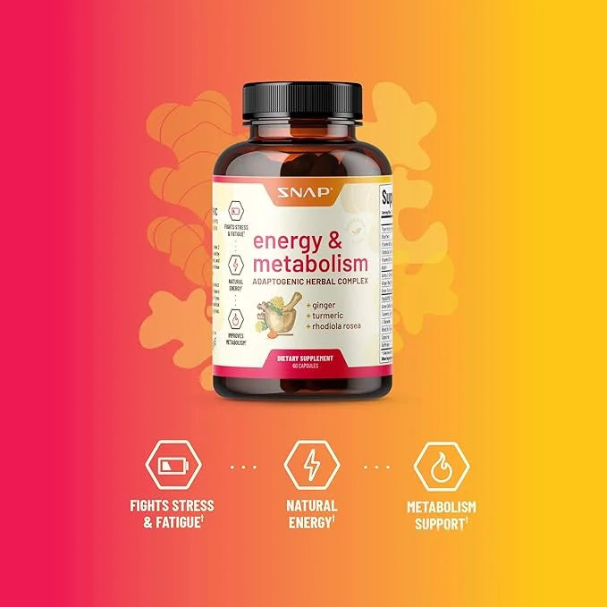 Metabolism and Natural Energy Supplements 60 Capsules