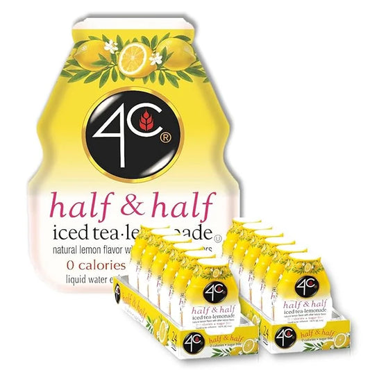4C Sugar Free Liquid Water Enhancer, Premium Natural Flavors, 0 Calorie Drops (Half & Half, 12 Pack) - Product Image
