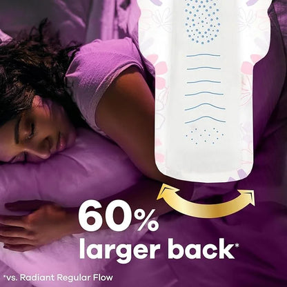 Always Radiant FlexFoam Pads for Women, 5, Extra 100% Leak 26 Count