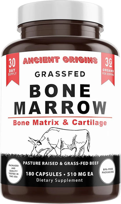 Ancient Origins Grass Fed Bone Marrow Supplement, 3060mg, Skin, Oral Health, and Joint Support Supplement, Promotes Whole-...