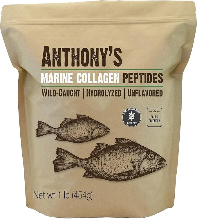Anthony's Hydrolyzed Marine Collagen Peptides, Gluten-free, 1-pound