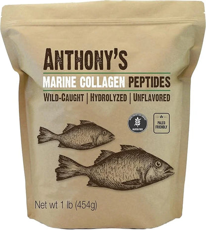 Anthony's Hydrolyzed Marine Collagen Peptides, Gluten-free, 1-pound