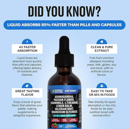 Magnesium Glycinate & Ashwagandha Liquid Drops 60mL)