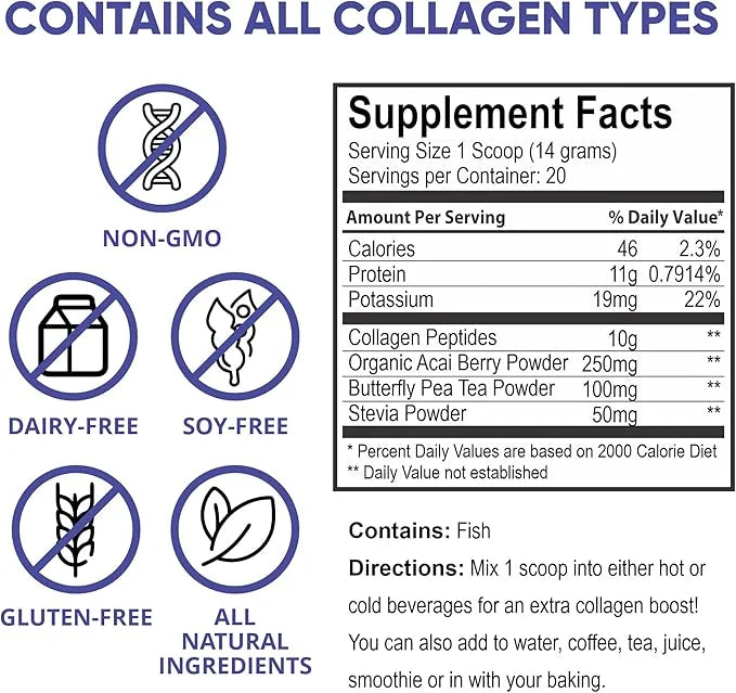 Teami Marine Collagen Powder for Women 10g per