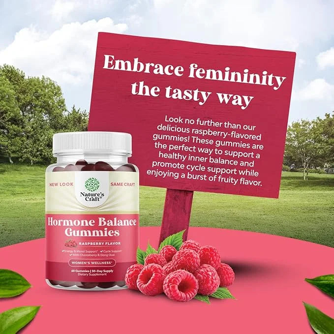 Hormone Balance for Women of All Ages - PMS Gummies and Cycle Support Supplements for Women with Vitamin B6 and Dong Quai ...