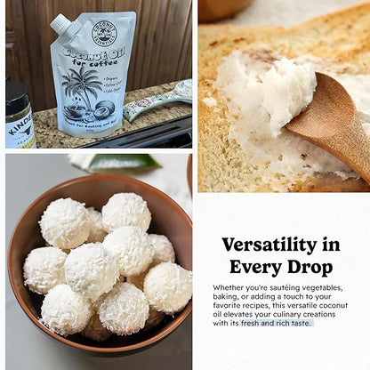 Coconut Essentials - Coconut Oil for Coffee, Organic, Cold-pressed Coconut Oil, Fresh and Rich Flavor for Cooking, Keto Fr...