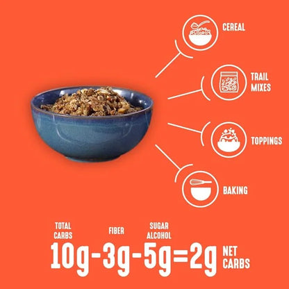 Lakanto Cinnamon Almond Crunch Granola - Delicious Snack, Quick Breakfast Cereal, Keto Friendly, Monk Fruit Sweetener, No ...