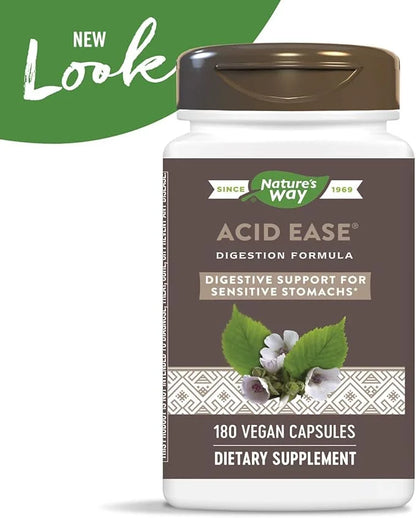 Nature's Way Acid-Ease Digestion Formula, Digestive 180 Vegan