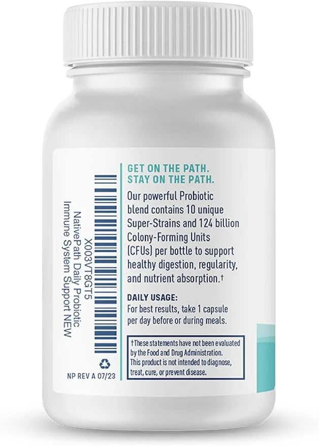 NativePath Daily Probiotic, 10-Strain Custom Blend 82 Billion 45 Count