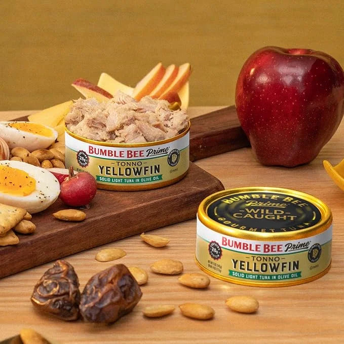Bumble Bee Prime Tonno Tuna In Olive Oil, 5 oz Cans (Pack of 12) - Premium Wild Caught Yellowfin Ahi Tuna - 28g Protein Pe...