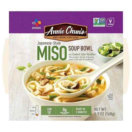 Annie Chun's Soup Bowl, Japanese Style Miso, Non GMO, Vegan, 5.9 Oz (Pack of 6) - Product Image