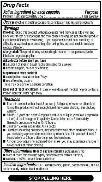 Quality Choice Daily Fiber Capsules 160 Count