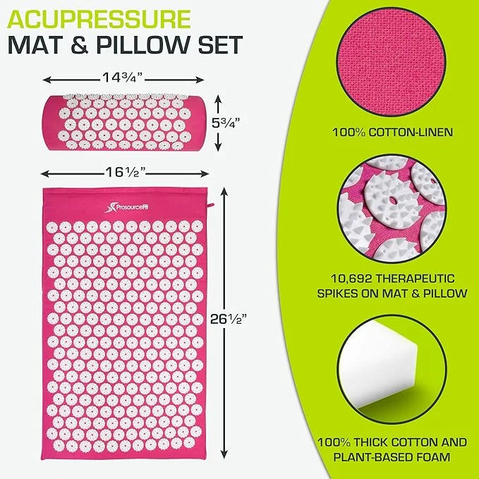 ProsourceFit Acupressure Mat and Pillow Set