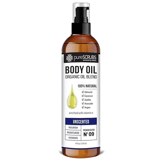 pureSCRUBS Ultra Moisturizing Unscented Body Oil Spray for Dry Skin, Massage, Stretch Marks, Organic Super Blend of Jojoba...