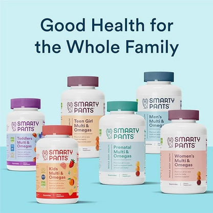 SmartyPants Multivitamin for Men & Women: D3, C, B12, B6, B6, Vitamin 3 Fish 180 Count (30 Day