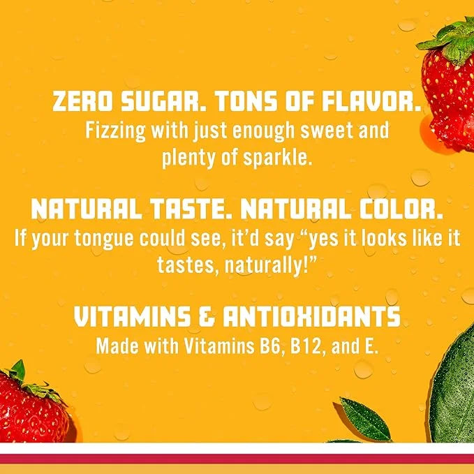 Sparkling Ice, Strawberry Watermelon Sparkling Water, Zero Sugar Flavored Water, with Vitamins and Antioxidants, Low Calor...