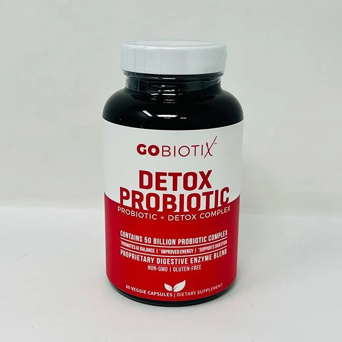 GOBIOTIX Detox Probiotic Supplement with Digestive 50 Billion 60 Capsules