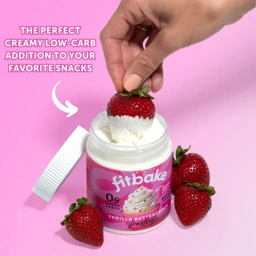 FitBake Vanilla Buttercream Frosting | Keto Frosting for Low Carb Desserts | No Sugar Added Keto Icing For Keto Cakes | 0g...