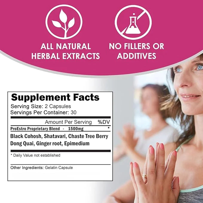 VH Nutrition PROESTRO | Estrogen Support* Supplement for Women | Extra Strength Hormone Balance* for Her | 60 Capsules in ...