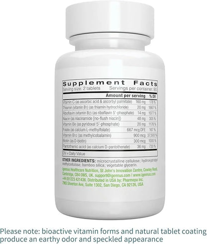 Super B-Complex – Methylated B Vitamins, B12 Methylcobalamin, 180 Small