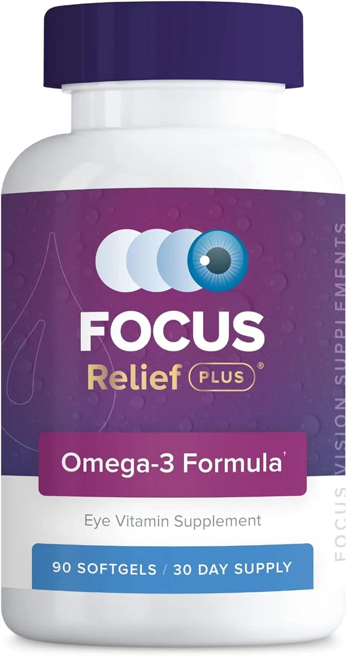 Focus Relief Plus Dry Eye Formula (90 ct. 30 Day 3 Supplement 3 Fish