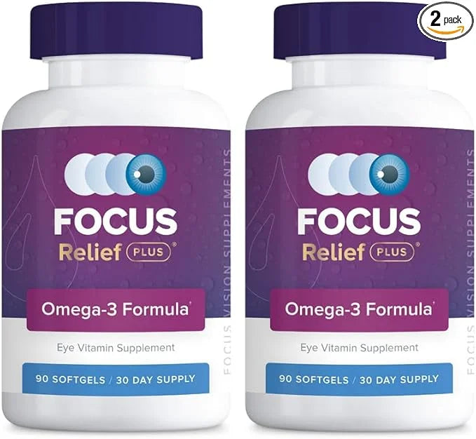 Focus Relief Plus Dry Eye Formula (180 ct. 60 Day 3 Supplement 3 Fish
