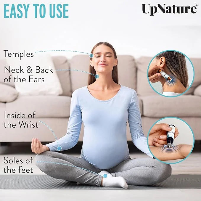 UpNature Peppermint Oil Roll On - Nausea Morning Sickness Relief for Pregnant Women - 100% Pure Peppermint Essential Oil -...
